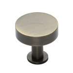 M Marcus Heritage Brass Disc Design Cabinet Knob with Rose 32mm 